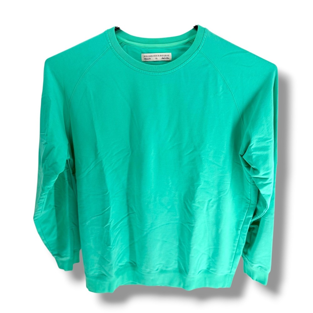 Holderness & Bourne The Ellis Pullover Mens XL Cabo Green Crewneck Sweatshirt